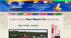 Desktop Screenshot of paradisetropicalrestaurant.com